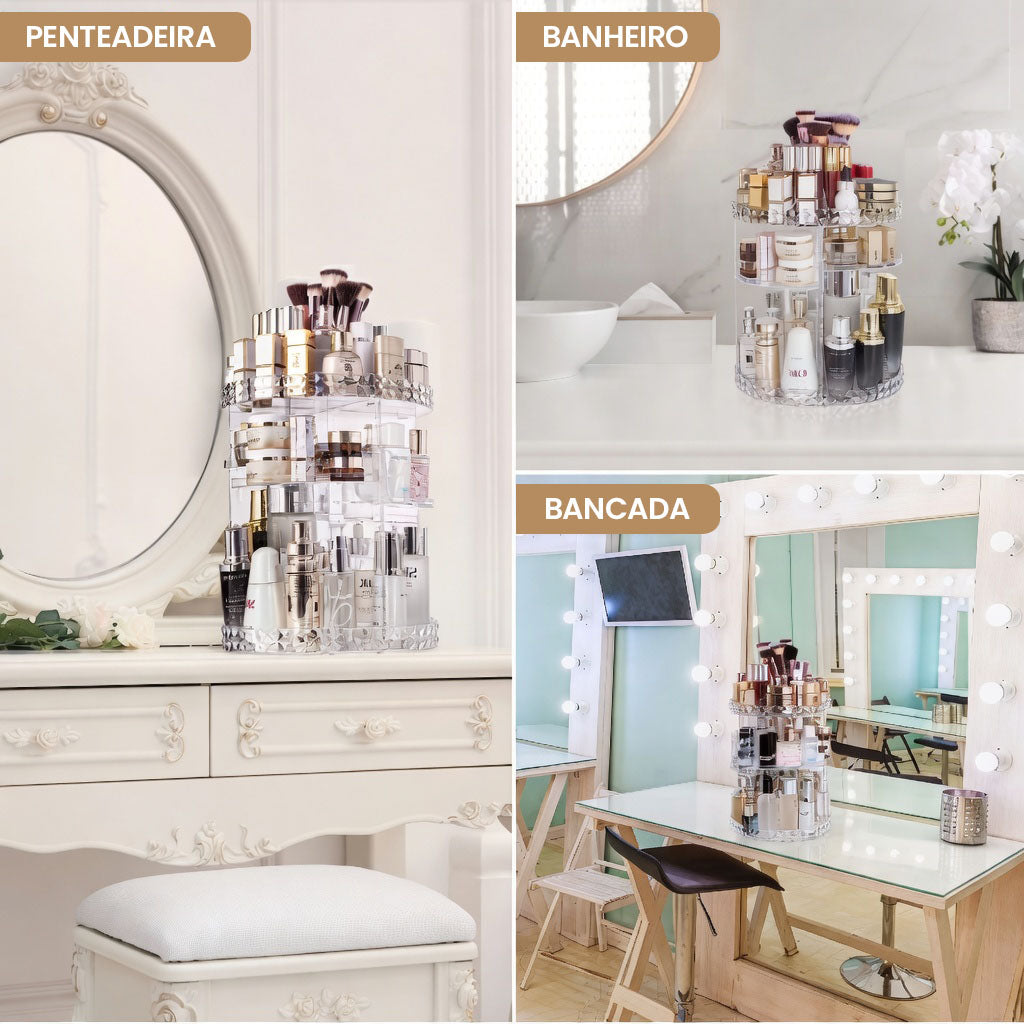 GlowOrganize - Organizador de Cosméticos 360º