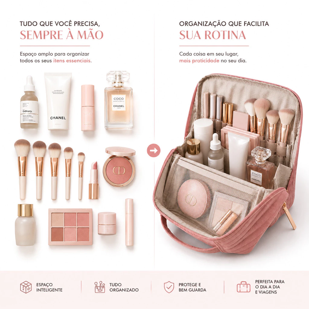 GlowCase — Nécessaire Organizadora Premium