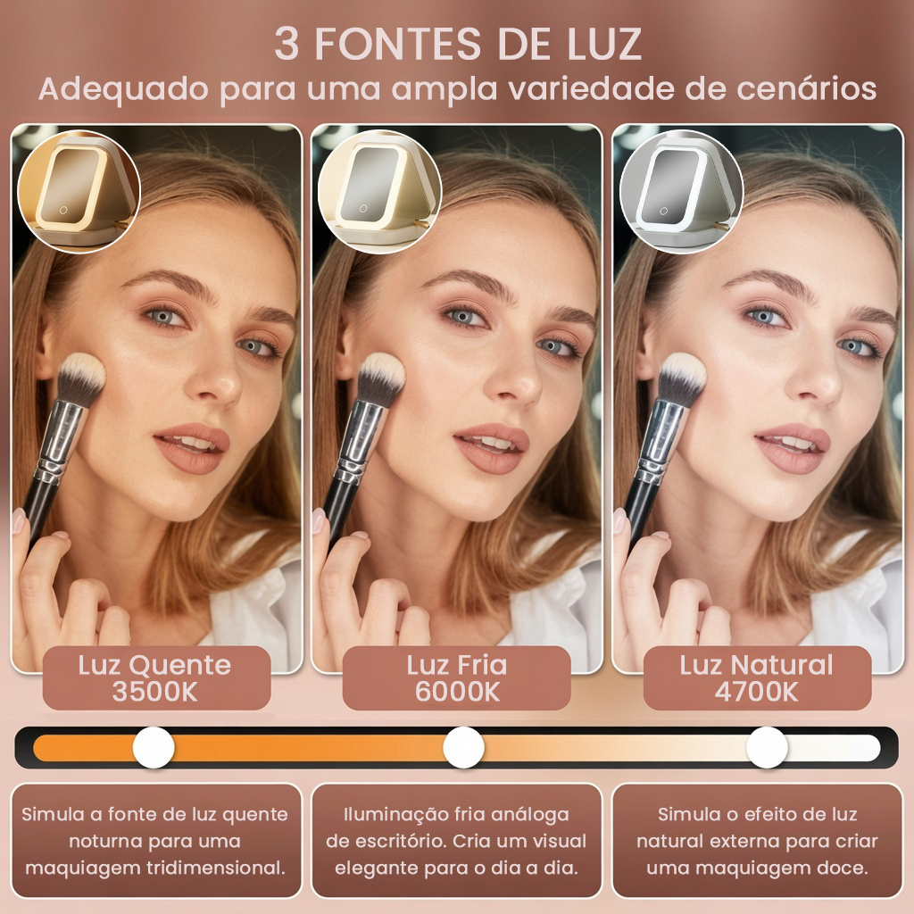 GlowMirror — Estojo de Maquiagem com Espelho LED