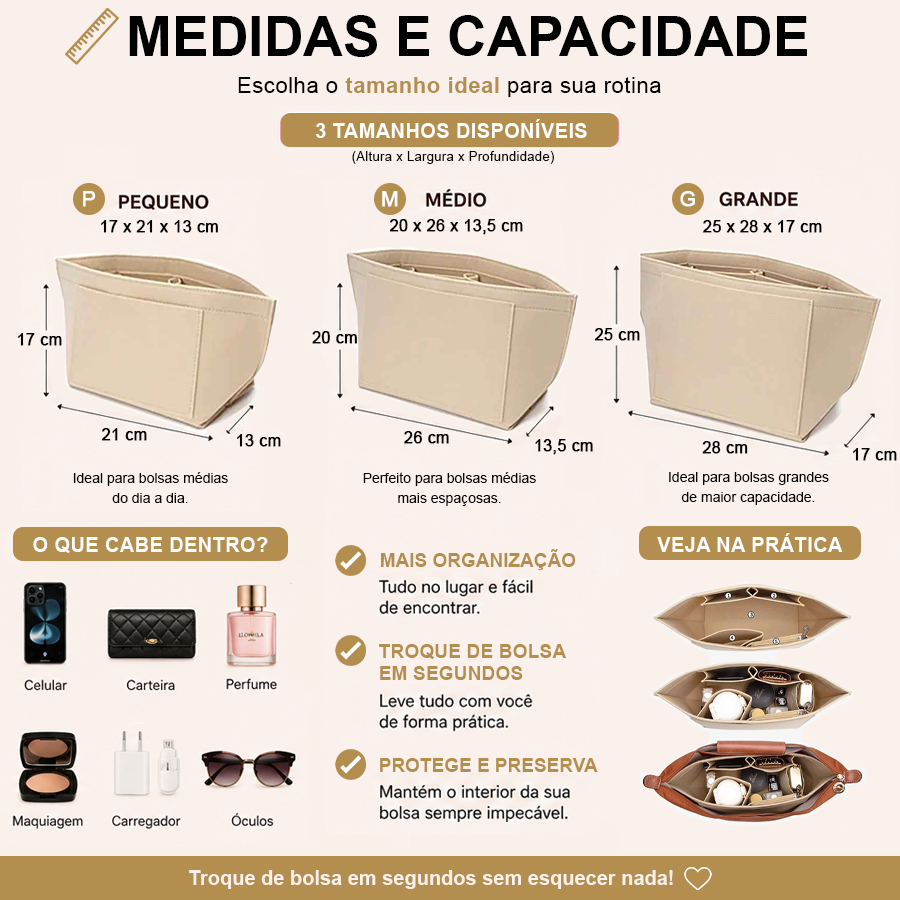 GlowBag - Organizador de Bolsa Inteligente