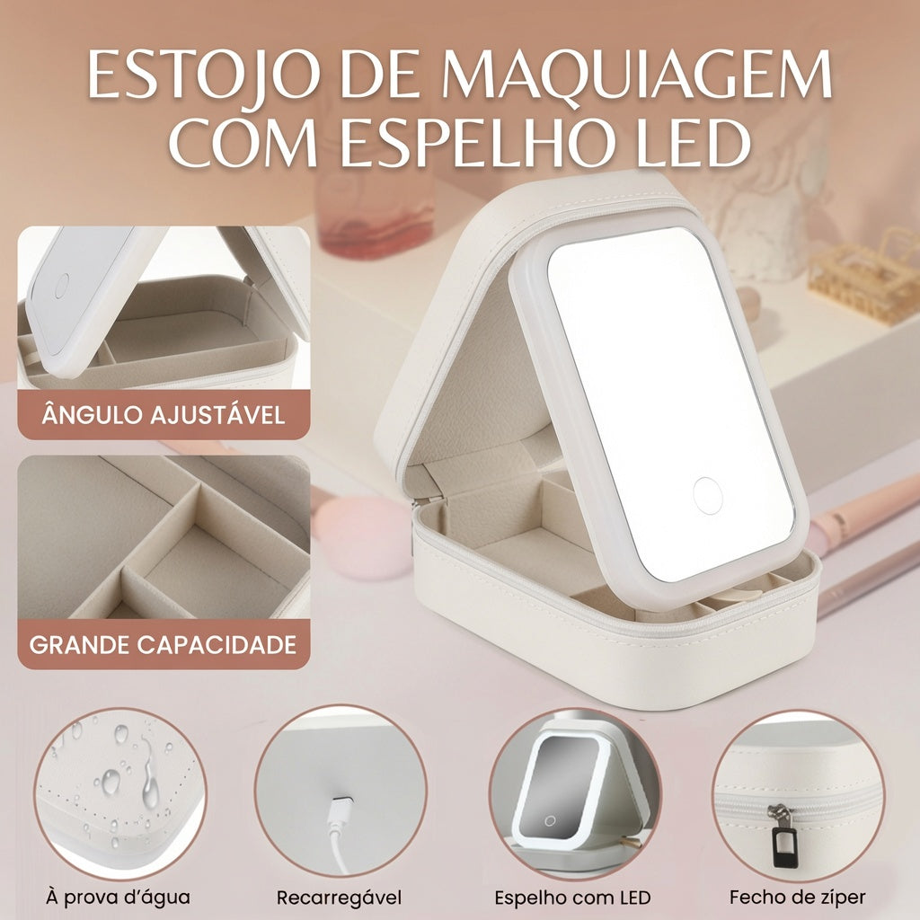 GlowMirror — Estojo de Maquiagem com Espelho LED